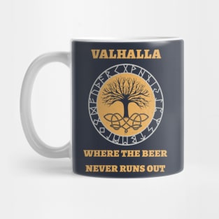 Valhalla where the beer never runs out Mug